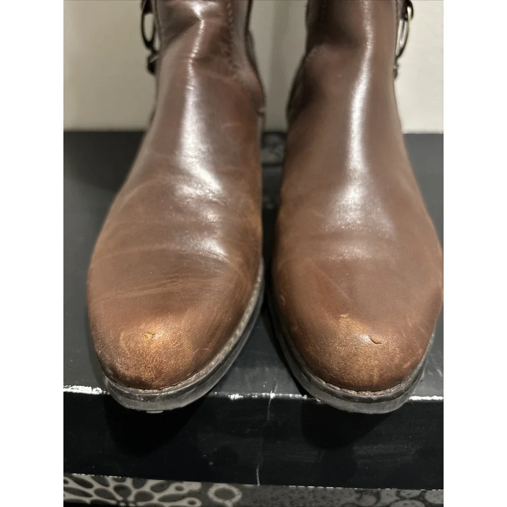 Women Blondo Waterproof Riding Knee Boots 7M Brown Leather Zip B1809-13 **READ